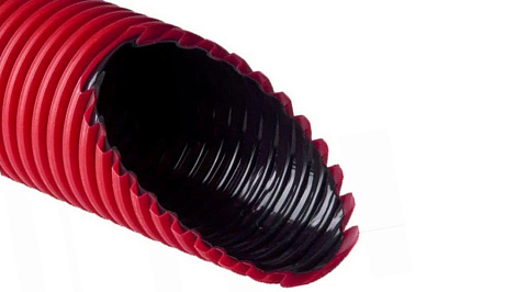 Труба двустенная ПНД/ПВД 200/178,7мм (муфта+2 упл.кольца) Рувинил красная