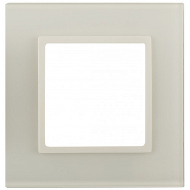 Рамка 1-постовая стекло ЭРА Elegance слоновая кость Б0059167