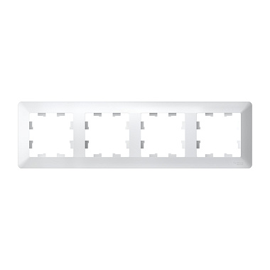 Рамка 4-постовая SE AtlasDesign Air белый/дымчатый белый