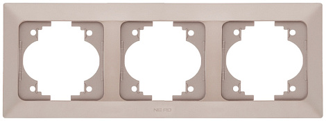 Рамка 3-постовая гориз. Ne-ad Aras бронза