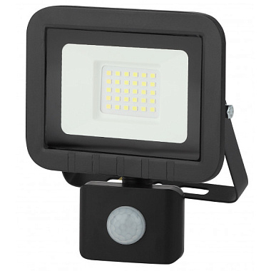 Прожектор светодиодный  30Вт 6500К IP65 2400Лм с ДД черный ЭРА Б0043586