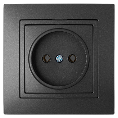 Розетка 1 СП 16А Bylectrica Уют графит