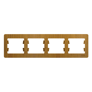 Рамка 4-постовая гориз. SE Glossa дуб
