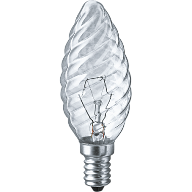 Лампа накаливания Е14 40Вт 230В свеча витая прозр. Navigator 94 332
