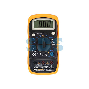 Мультиметр цифровой MAS838L(DT858L) универсальный PROconnect