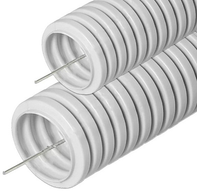 Труба гофр.20мм ПНД (черная) с зондом легкая "AGIS Profile"