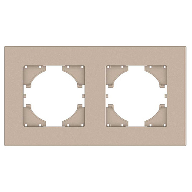 Рамка 2-постовая Gusi Electric City2.0 шампань