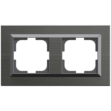 Рамка 2-постовая Ovivo Quantum серый магнит