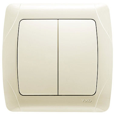 Выключатель 2 СП 10А Viko Carmen крем