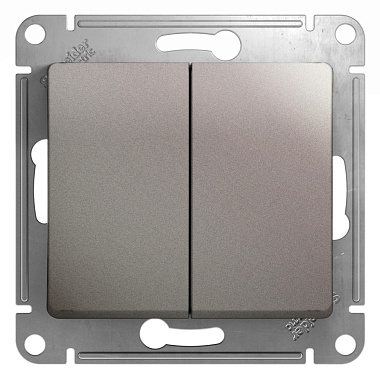 Выключатель 2 СП 10АХ сх.5 механизм SE Glossa платина