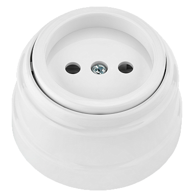 Розетка 1 ОП 16А Bylectrica Ретро белый