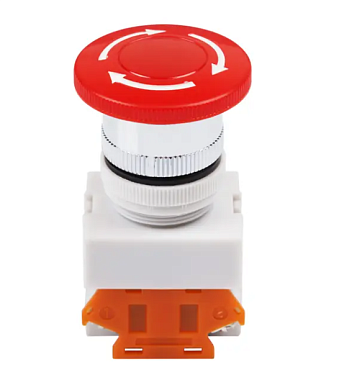 Кнопка-выключатель 10А Ø22 красная Аварийная остановка (Y090-11ZS) Rexant