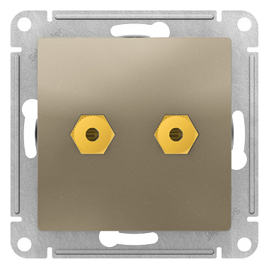 Розетка 1 СП аудио двойная механизм SE AtlasDesign шампань