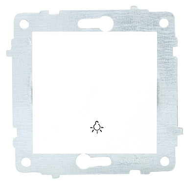 Выключатель 1 СП 10А кнопочный механизм Ovivo белый