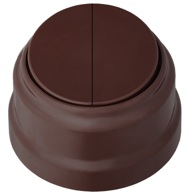 Выключатель 2 ОП  6А Bylectrica Ретро шоколад