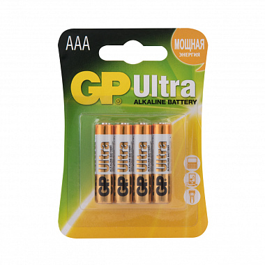 Элемент питания GP Ultra + 24A AAA/LR03х4шт