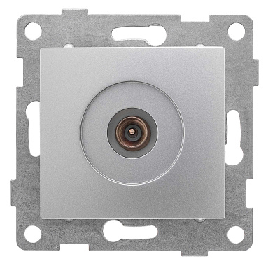 Розетка 1 СП TV оконечная механизм Gusi Electric Bravo серебро