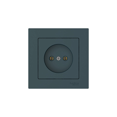 Розетка 1 СП 16А безвинт. зажим SE AtlasDesign изумруд