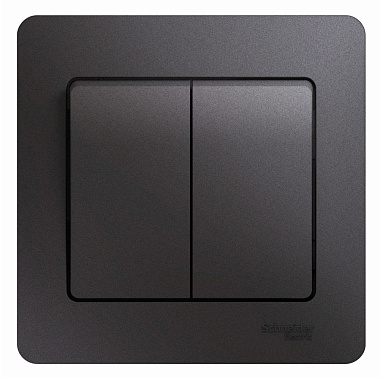 Выключатель 2 СП 10АХ сх.5 SE Glossa графит