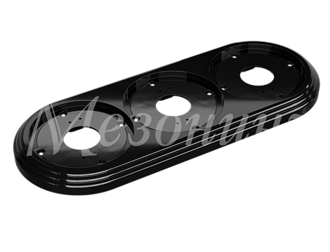 Рамка 3-постовая пластиковая МезонинЪ Усадьба черный