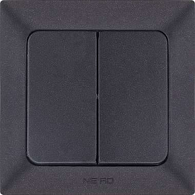 Выключатель 2 СП 10А Ne-ad Aras черный