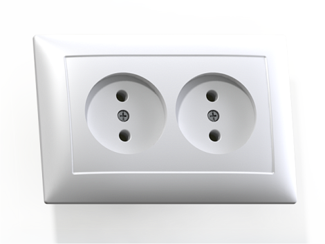 Розетка 2 СП 16А Кунцево-Электро Селена белый