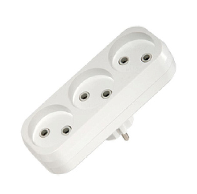 Тройник линейный универсальный 10А белый Makel