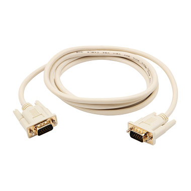 Шнур VGA - VGA с ферритами, длина 1,8 метра, серый (GOLD) Rexant