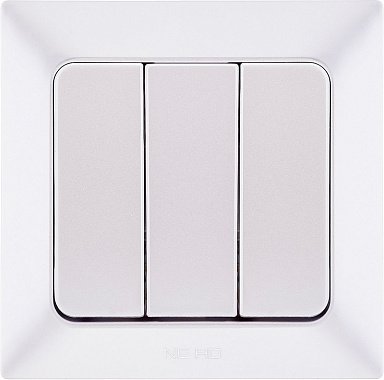 Выключатель 3 СП 10А Ne-ad Aras белый жемчуг