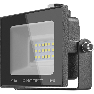 Прожектор светодиодный  20Вт 6000К IP65 1600Лм черный Онлайт 61 949