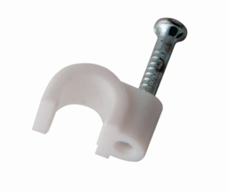 Скоба крепежная круглая  5мм (упак/50шт) Rexant