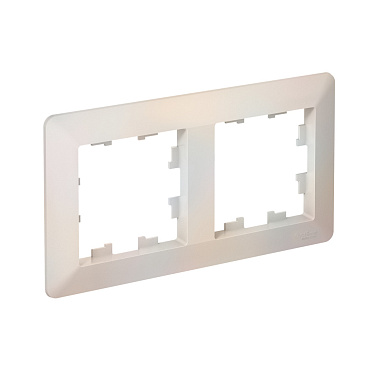 Рамка 2-постовая SE AtlasDesign Air жемчуг/дымчатый белый