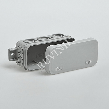 Коробка расп. ОП  43х88х35мм IP54 10 вводов Рувинил серый