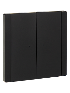 Выключатель 2 СП 10А с подсв. IEK FP106 Forte&Piano черный