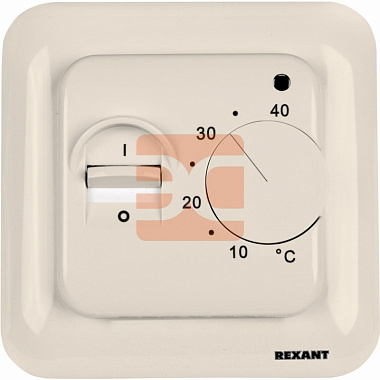 Терморегулятор механический с датчиком температуры пола (R70XT) (3500Вт) (бежевый) Rexant
