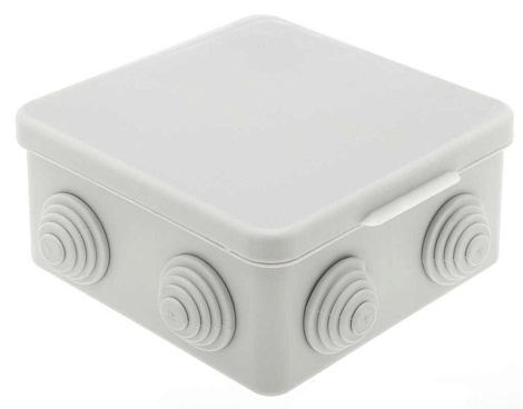 Коробка расп. ОП 100х100х55мм IP54 8 вводов серый Gusi Electric