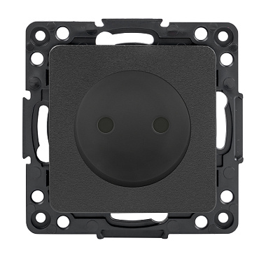 Розетка 1 СП 10А с з/шт механизм EKF Стокгольм черный