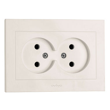 Розетка 2 СП 16А Ovivo Grano крем