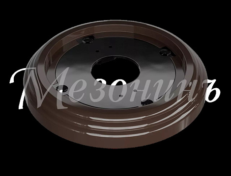 Рамка 1-постовая пластиковая МезонинЪ Усадьба коричневый