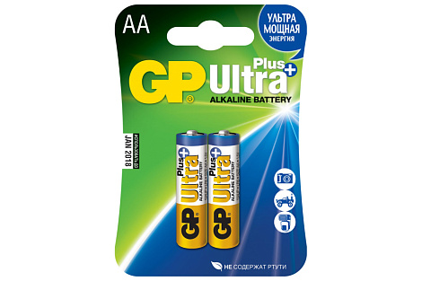 Элемент питания (AA) щелочной LR6 Alkaline 1,5V 2BL GP Ultra Plus