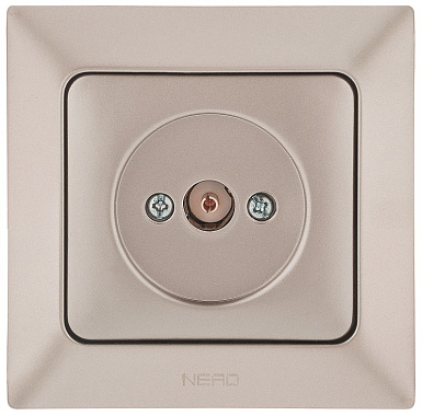 Розетка 1 СП TV проходная/концевая Ne-ad Aras бронза