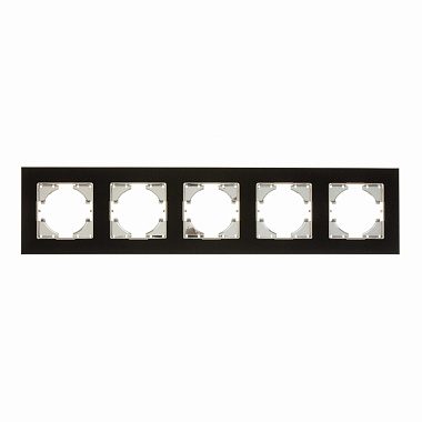 Рамка 5-постовая Gusi Electric Ugra аллюминий, цвет черный