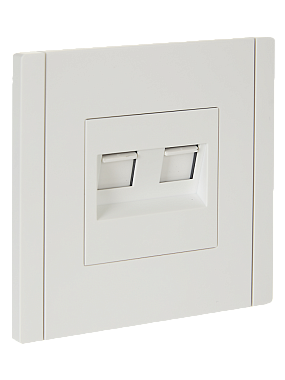 Розетка 1 СП комп. RJ45+RJ45 кат.6 IEK FP234 Forte&Piano белый