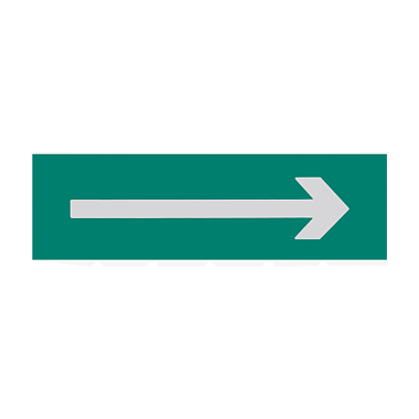 Сменная надпись "Стрелка вправо" на зеленом фоне Е02-01П-Т