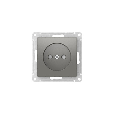 Розетка 1 СП 16А с з/шт механизм безвинт. зажим SE AtlasDesign сталь