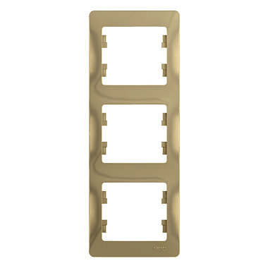 Рамка 3-постовая вертикальная SE Glossa титан