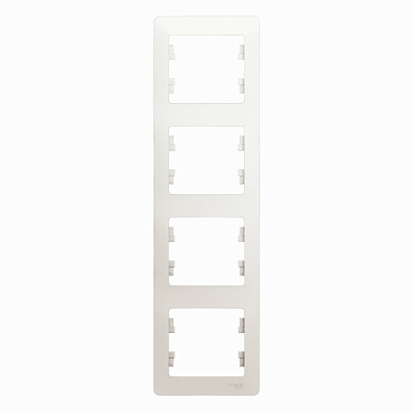 Рамка 4-постовая вертикальная SE Glossa перламутр