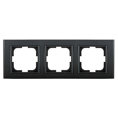 Рамка 3-постовая Ovivo Mina черный металлик