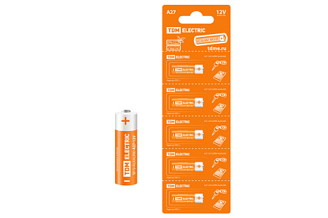 Элемент питания (A27) щелочной Alkaline 12V BP-5 TDM