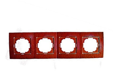 Рамка 4-постовая Nilson Touran Wood черешня